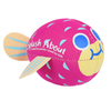 Neoprene Pufferfish Pool Ball Pink